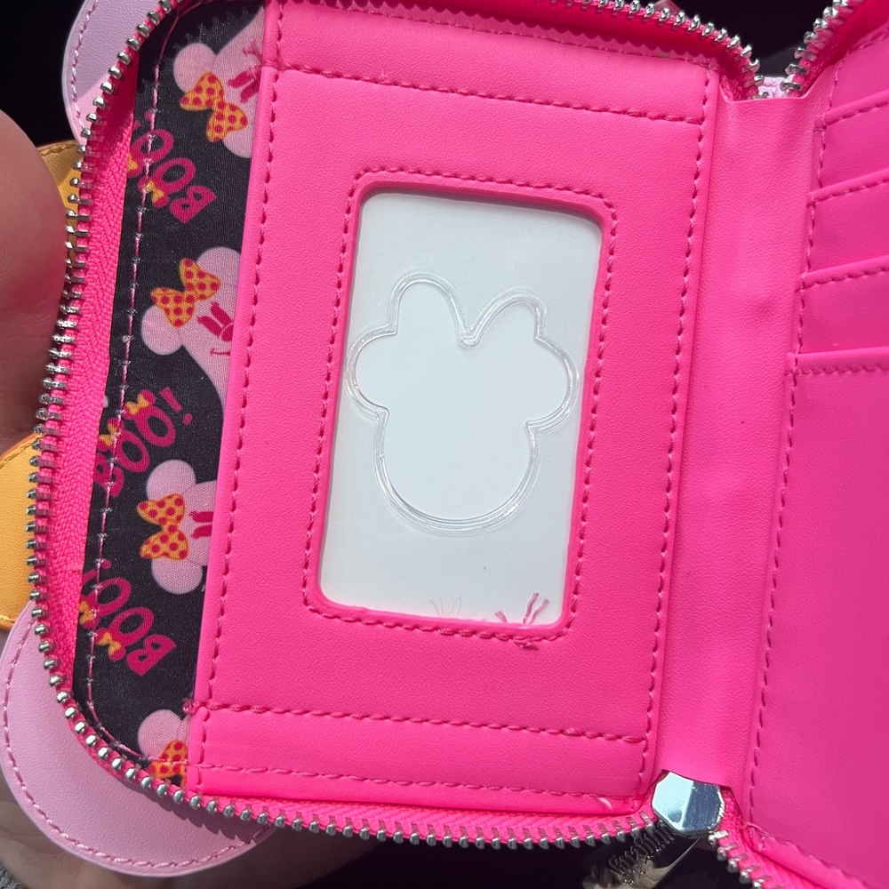 Loungefly Disney Ghost Minnie Mouse Pastel Pink Glow in the Dark Wallet…New!! - Picture 7 of 7